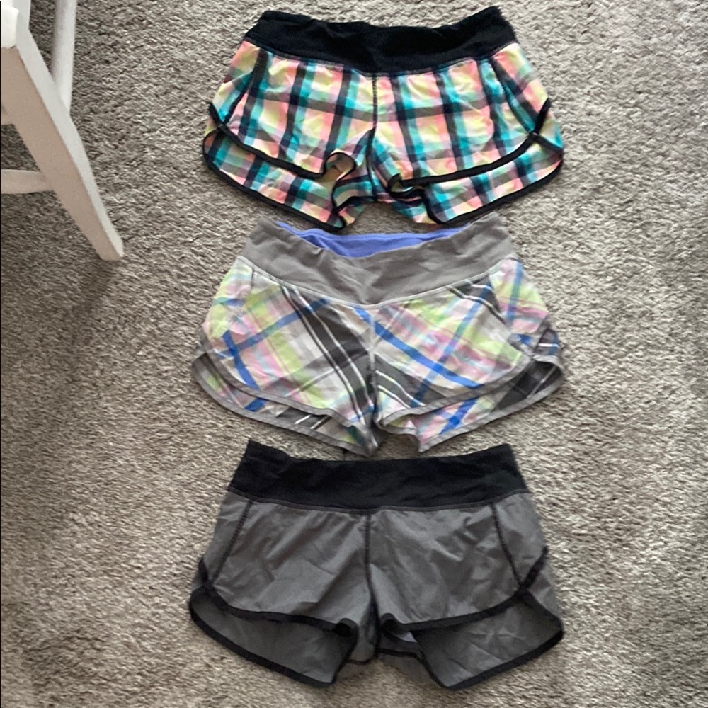 Lululemon Athletica Athletic Shorts Black Elastic Waistband Lightweight